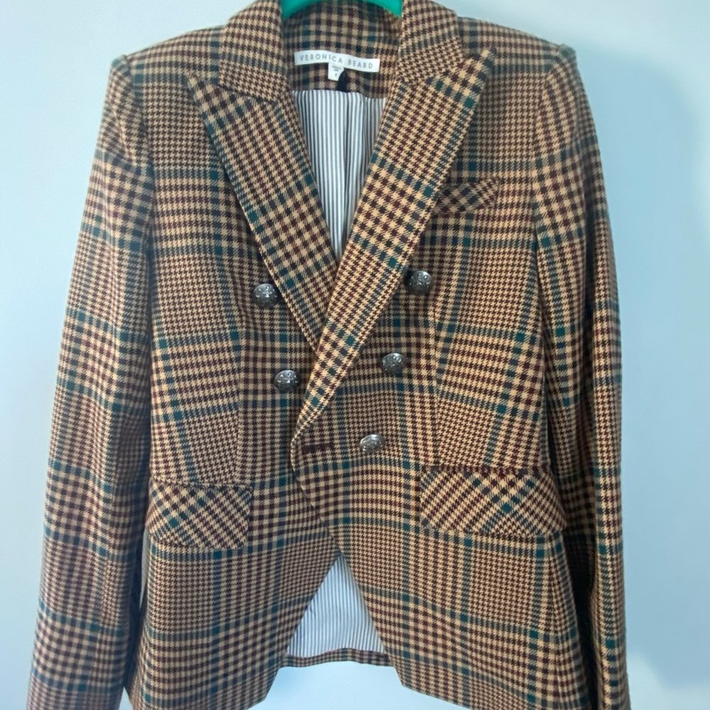 Veronica beard plaid blazer